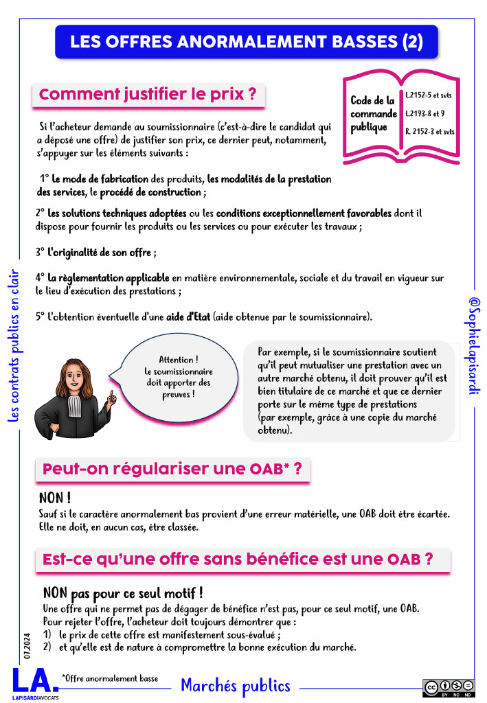 [Dessine-moi la commande publique] Les offres anormalement basses (2)