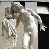 Hippolyte Moulin, Secret d'en haut (1879), marbre.