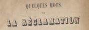 Quelles caractéristiques pour un mémoire en réclamation ?
